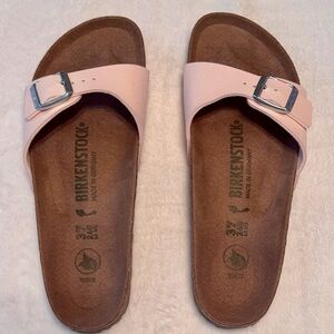 Birkenstock Madrid Vegan Birkibuc Sandals in Light Rose 37 Medium/Narrow